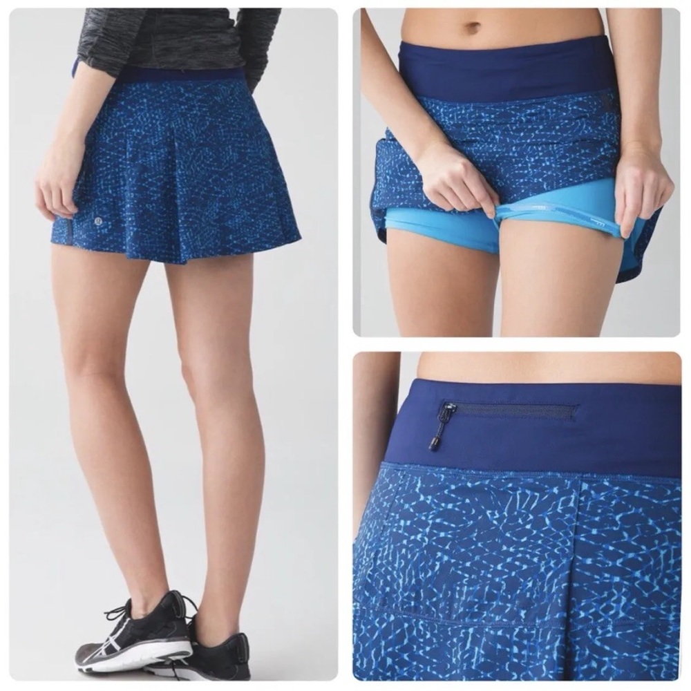 Lululemon Run Pace Rival Skirt Samba Snake 6